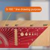 T-Type Ruler Layout Woodworking Wooden Square Aluminum Alloy Scriber Marking Layout Angle Calibration Guide Marker