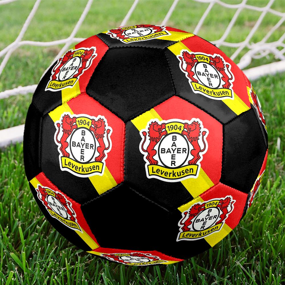 Футбольный мяч для зала Bayer 04 Leverkusen Цветной Машинная строчка ПВХ Размер 5 Готов к командным тренировкам и соревнованиям Прочный Высокий отскок Крутой Спортивный Подарок