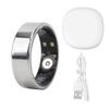 Smart Health Ring with Charging Case Stainless Steel Fitness Finger Ring for Sports and Sleep