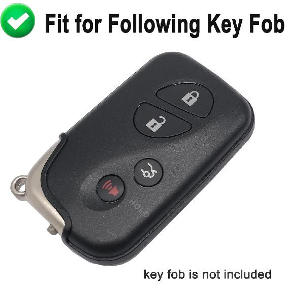 Key Fob Cover Case Fit for 2005-2018 Lexus ES350 GS300 GS350 GS430 GS450h ISC IS250 IS350 LS460 LS600h Keyless Entry Remote Case Holder ABS Carbon