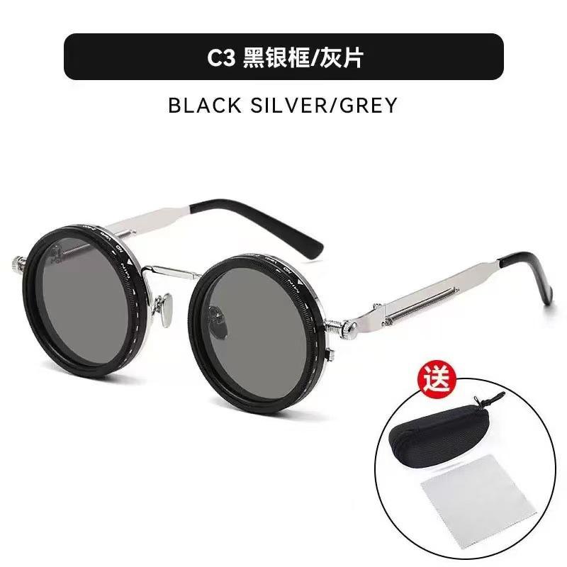Grade Adjustable Dimming Polarized Sunglasses, Retro Style UV‑Blocking Filter Glasses, Hand‑Assembled Sun Glasses for Fishing Driving Outdoor Sports