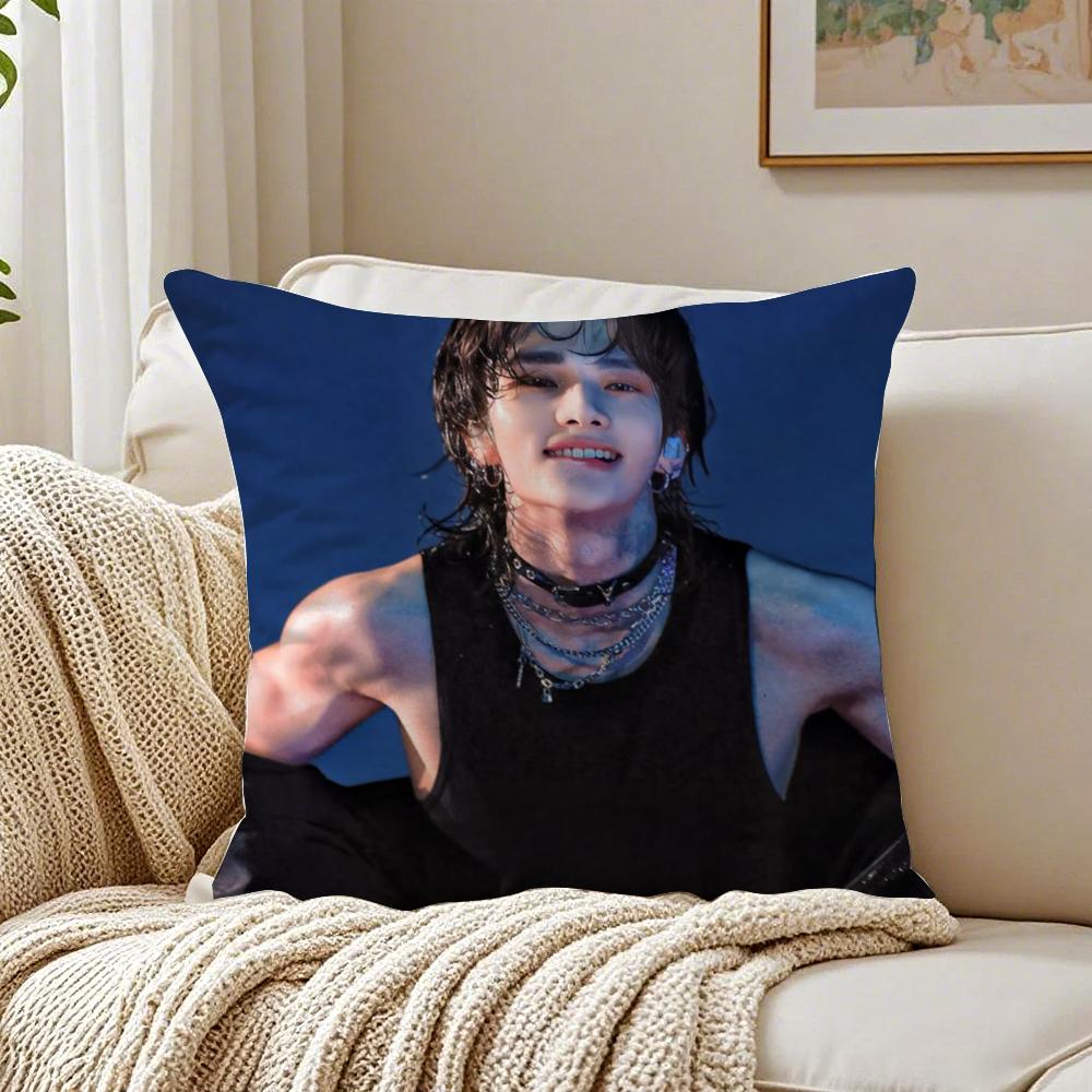 Handsome Singer HHyunjinS Cushion Cover Linen Pillowcase Soft for Sofa Bed Home Room Decor