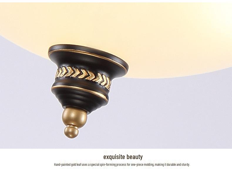 American Retro Semi-Flush Mount Chandelier for Modern Living Spaces - Bedroom, Dining Room, Balcony, Hallway, and Foyer Lighting.