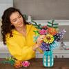 Flowers Bouquet Toys Building Blocks Set with Vase,Hydrangea, Artificial Plants for Adults, Teen Girls, Home, Office Decor- 1853pcs