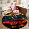 Chevrolet Corvette Print Round Rug, Washable Floor Carpet, For Entryway Dorm Laundry Room Office Study, Home Decor Birthday Christmas Gift