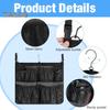 Poolside Storage Bag Multi Pockets Hollow Out Drainage 360 Degree Rotation Hook Large Capacity Swimming Pool Pole Toys Goggles Phone Mesh Bag