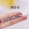 YW 2022 Simple Cute Mini Zircon Ear Cartilage Piercing Stud Cuff Earring Classic Gold Color Steel Screw Bar Ball Ear Jewelry