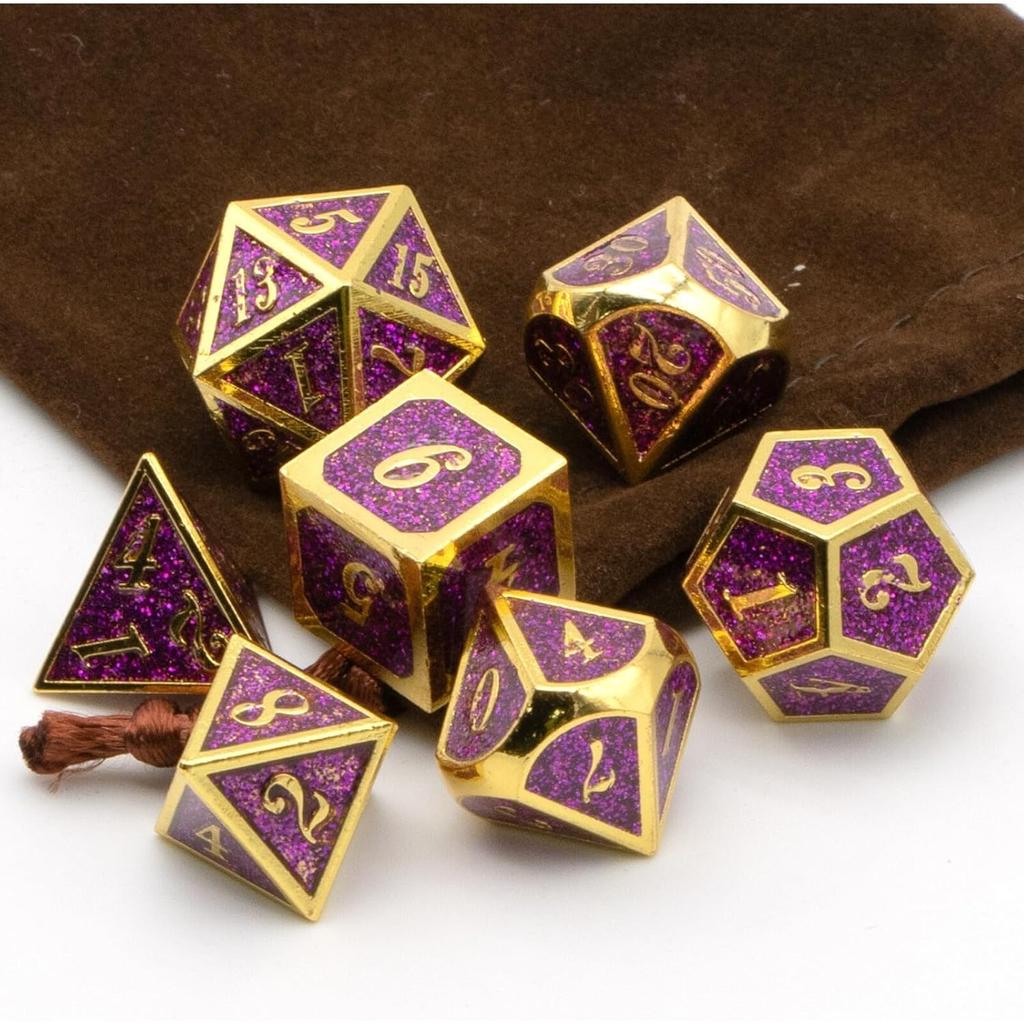 Набор кубиков DND, кубики Dungeons and Dragons с металлическими кубиками D20 Набор для D и D кубиков или ролевых игр MTG Настольные настольные игры, Shadowrun Pathfinder