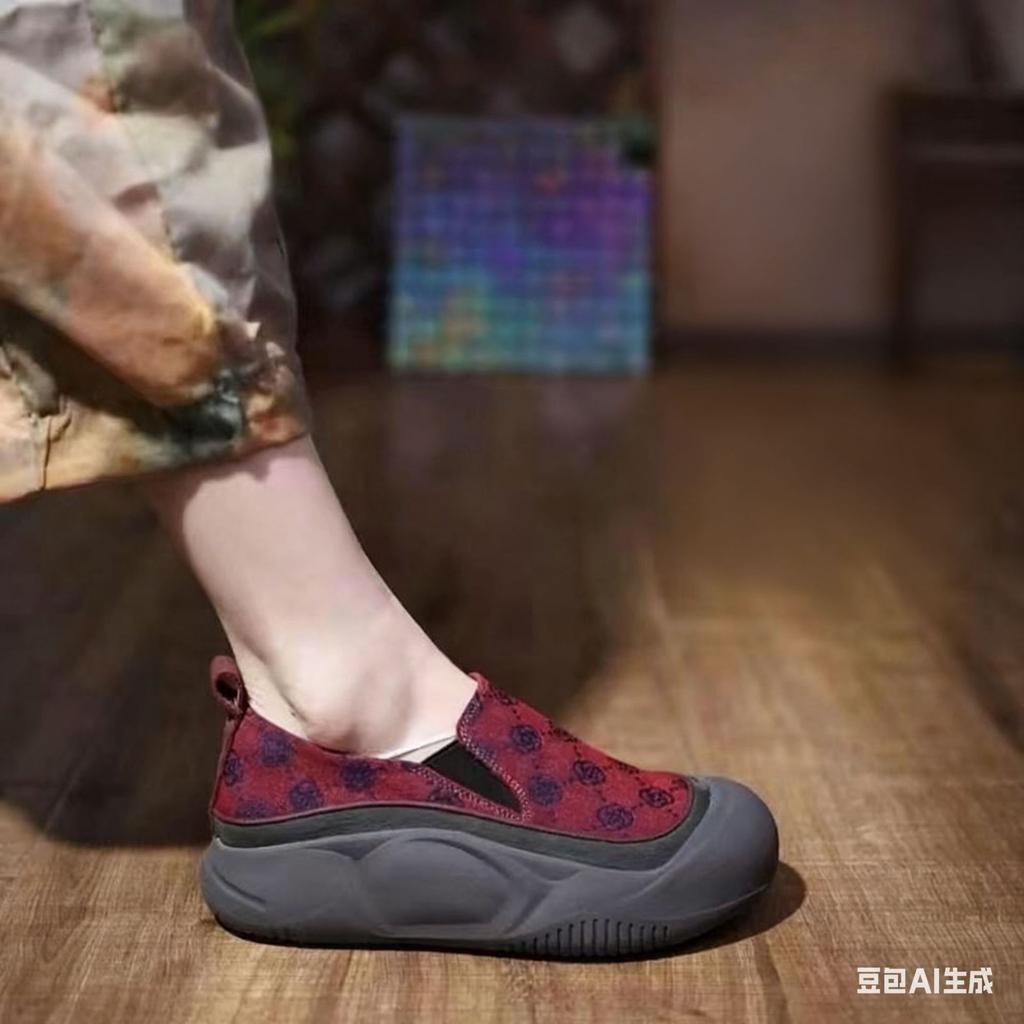 Холщовые туфли легкие одинарные туфли женские осенние новые на толстой подошве ретро ленивые повседневные