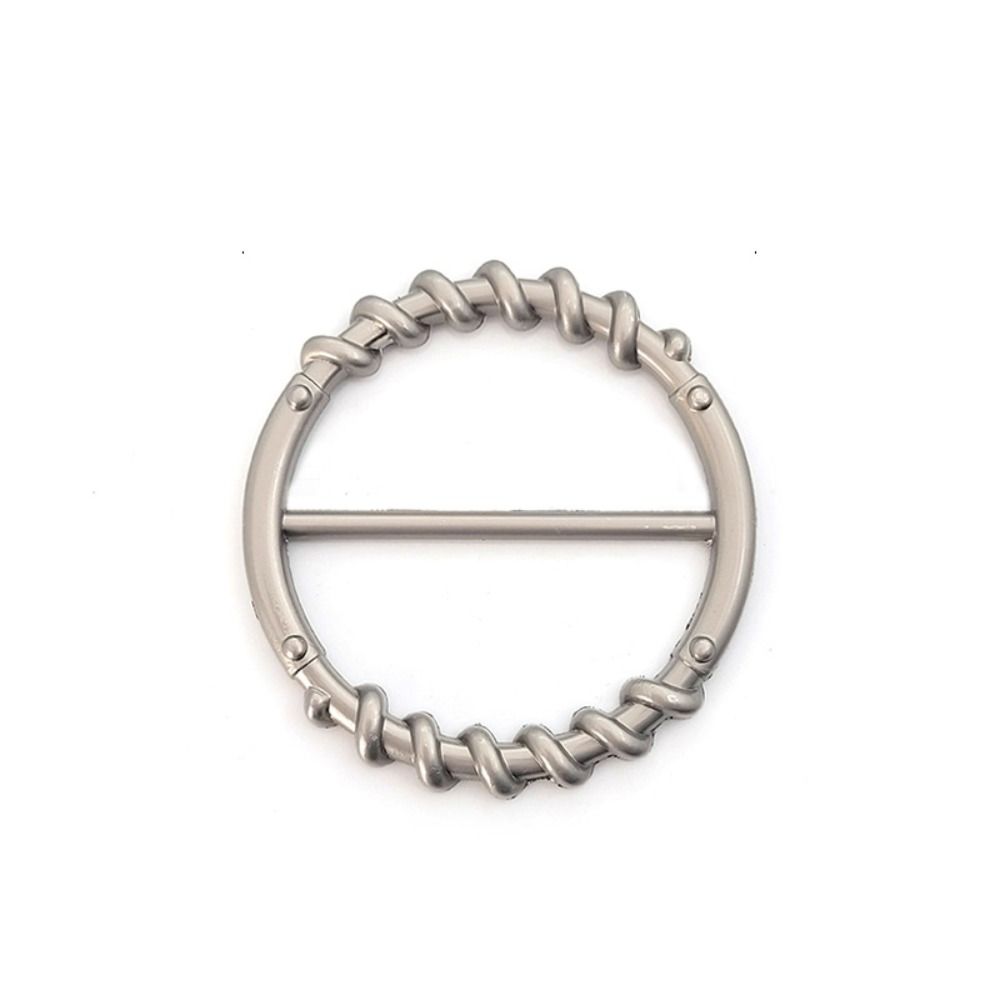 Hijab Scarf Clip Clothing Corner Knotted Buckles Round Metal Scarf Buckle Girls