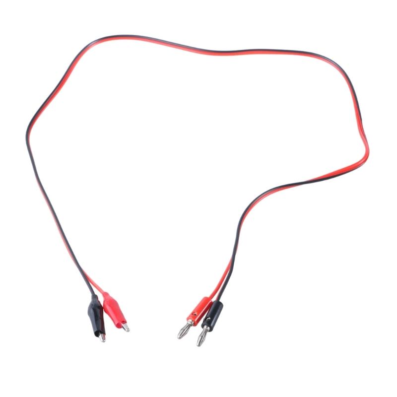 Кабель с вилкой питания на зажимы-крокодилы Двойные зажимы-крокодилы Кабель для проверки питания 2 штекера на 2 зажима Длина кабеля 1 м