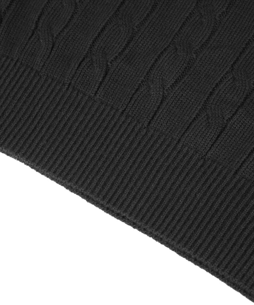 ORIGINALDAY Oversized Round Cable Knit Black