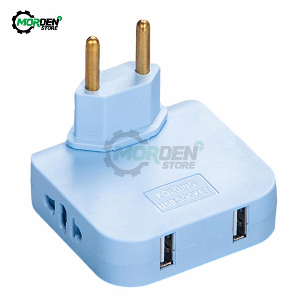 European Regulation 1 In 1 Rotary Plug Connector Germany France Russia Spain Lightweight Universal EU Adapter Power Supply