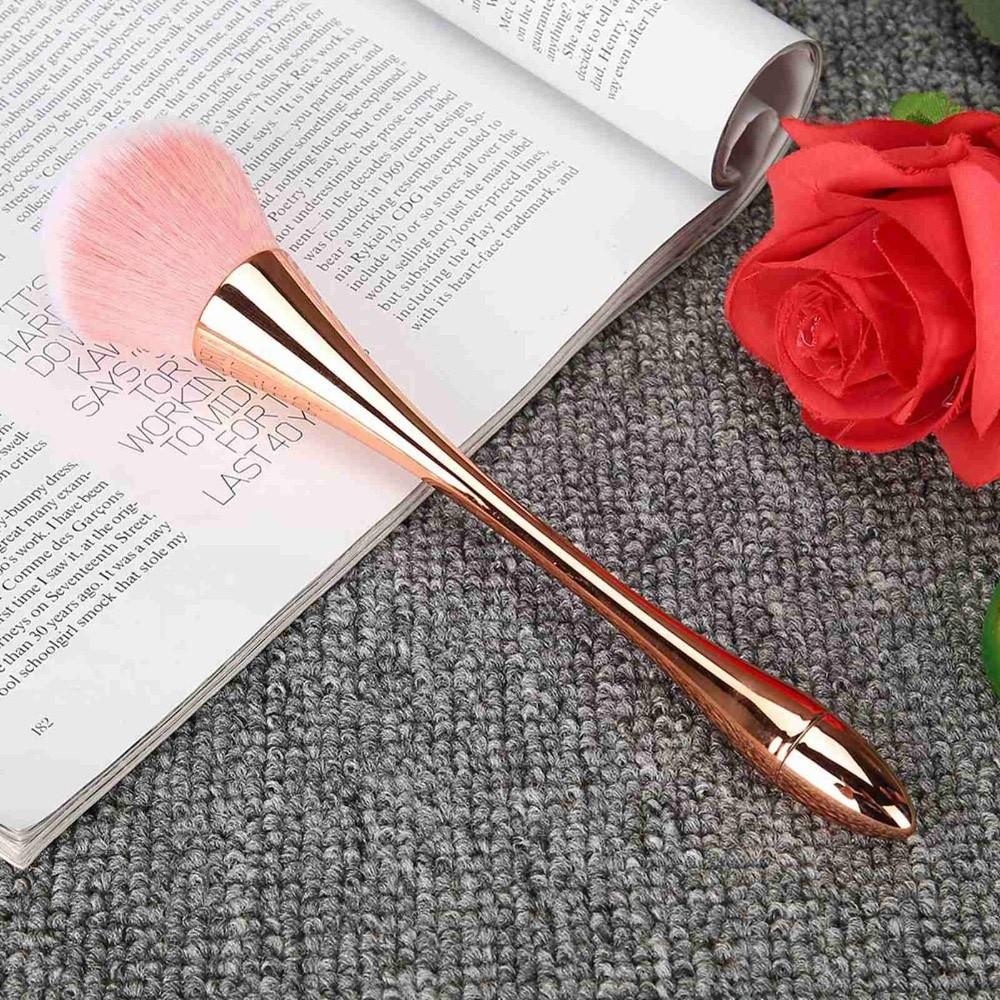Rose Gold Powder Remover Manicure Brush Home DIY Nail Art Auxiliary Cleaning
