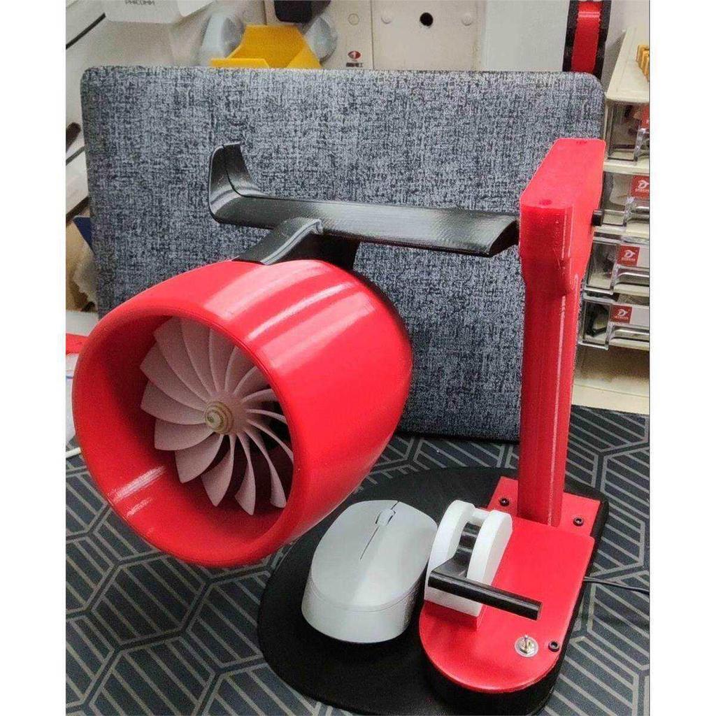 New Creative Desktop Turbine Airplane Engine Fan with LED