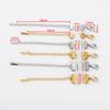 2pcs 5pcs Stainless Steel Ribbon Leather Ends Lobster Claw Clasps Extension Chain Connector Fastener Clasps Bracelet DIY Making