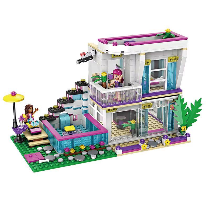Genuine New760pcs Pop Star House Building Friendship Bus Block Compatible For Girls Figures Bricks Educational Toys For Children