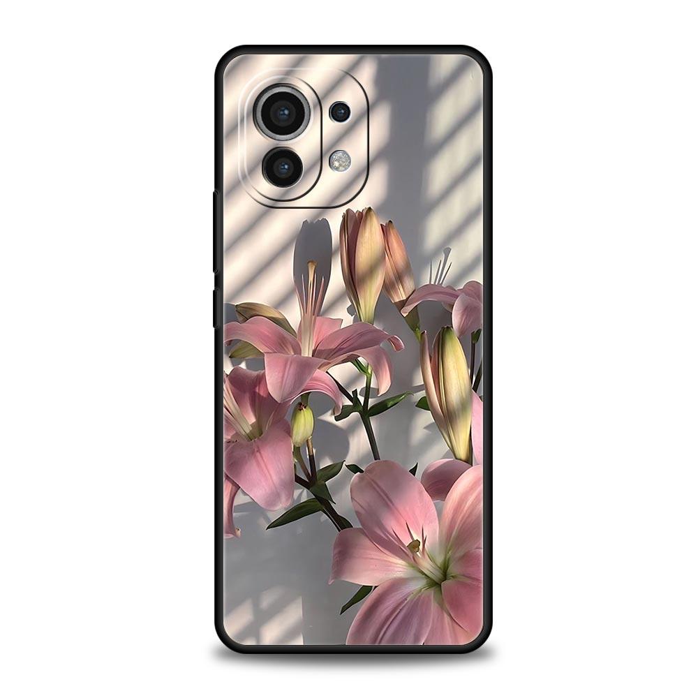 Реалистичный чехол для телефона с принтом цветка лилии для Xiaomi Mi 17 15T 15 14 14T 13T 12T Pro 12 13 Lite 5G 11T Poco X6 X7 X5 Pro Мягкий чехол