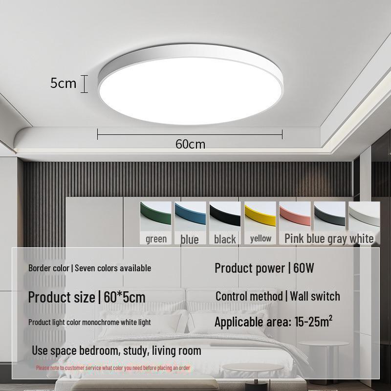 Умный светодиодный потолочный светильник с защитой глаз для спальни, гостиной и домашнего декора - Macaron Design.