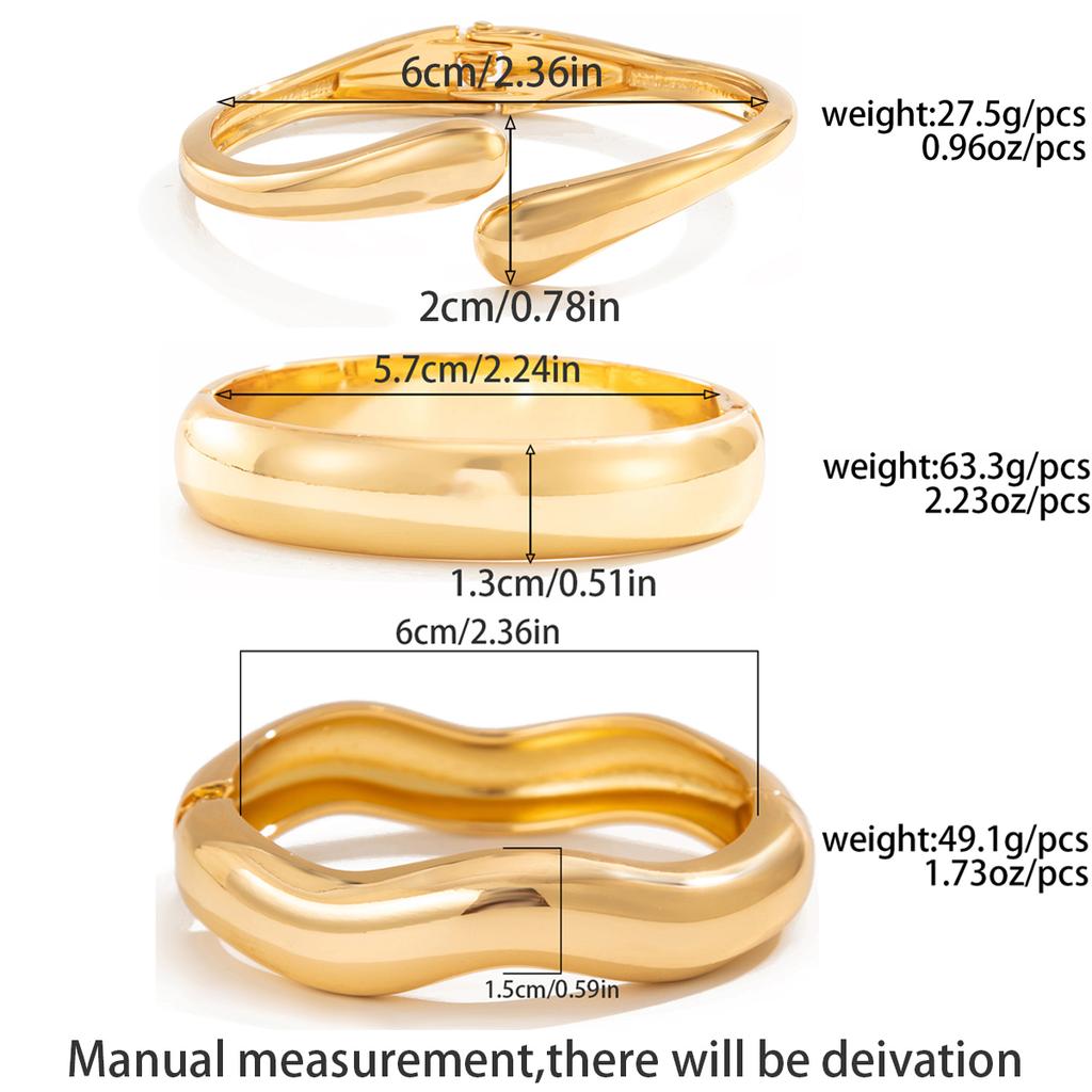 Salircon Hip Hop Exaggerated Wide Cuff Bangle Women Men Vintage Punk Irregular Glossy Gold Color Bracelet Bangles Party Jewelry