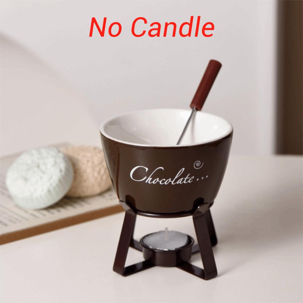 with Forks Chocolate Fondue Mug Ceramics Fondue Cups Chocolate Melting Mug Valentine Gift
