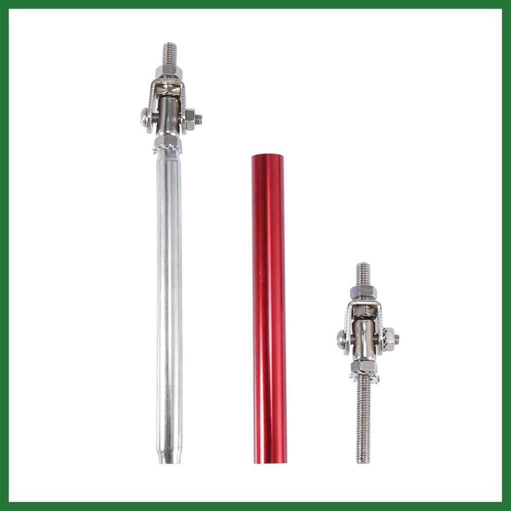 Motoforti 2pcs 7"-9" Car Adjustable Front Bumper Lip Splitter Strut Tie Rod Bar Universal Red Long-lasting