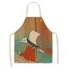 Кулинария Выпечка Кулинария Кухонный фартук Фартук с изображением лисы Льняной фартук Унисекс Ужин Кулинарный нагрудник Фартук Чистящий фартук