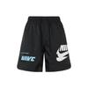 Sportswear Woven Drawstring Mid-Waist Polyester Letter Fit Straight-Leg Shorts Men Bottoms Black DM6880-010
