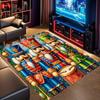 Colorful Nutcracker Soldier Trio Christmas Ornament Print Area Rug Non‑Slip Rectangular Floor Mat Home Decor