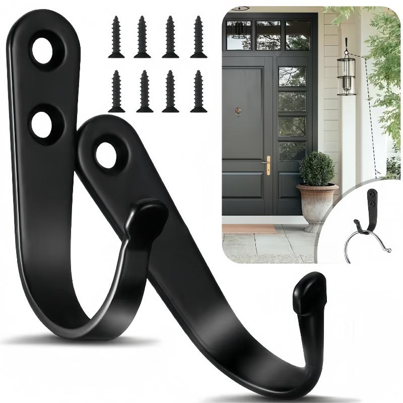 Durable Iron Coat Hooks Set of 5/10 Wall Mounted with Rust Proof Screws for Home Office