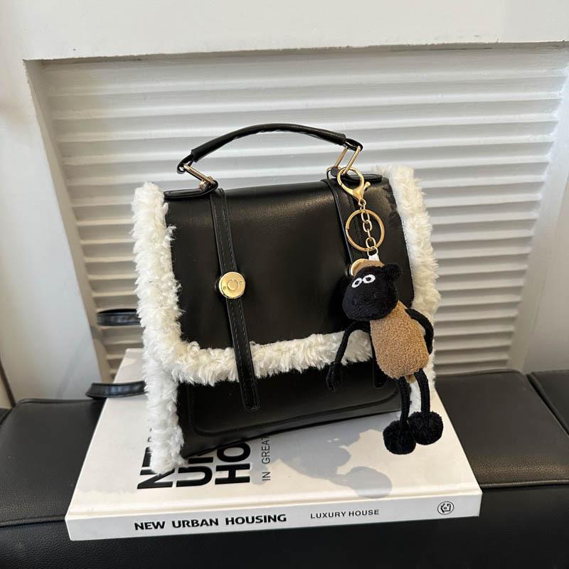 Рюкзак в стиле ретро для женщин, новый стиль, модная корейская плюшевая сумка, универсальная многофункциональная сумка