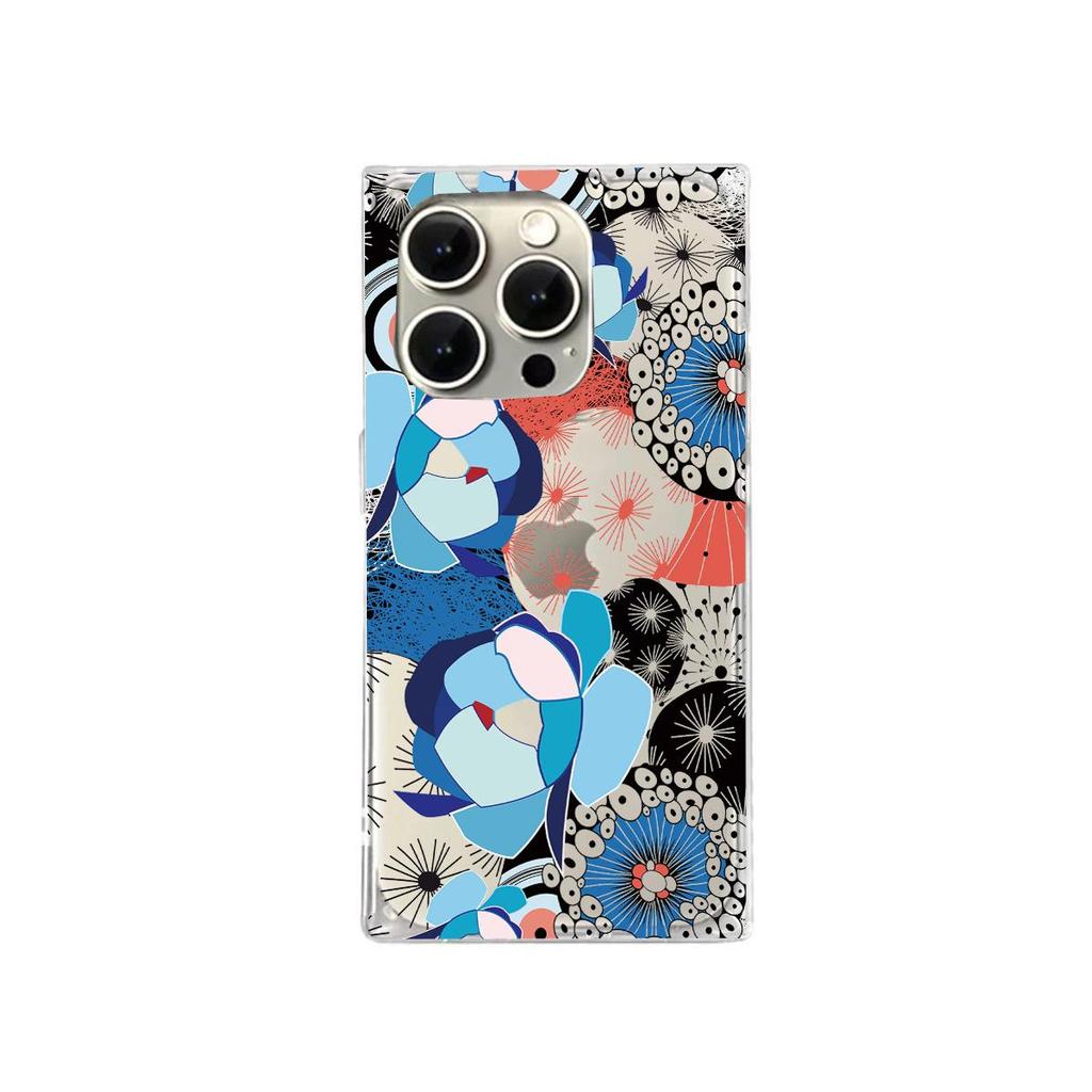 Прозрачный квадратный чехол-трубка для защиты iPhone 12 15 Plus 13 16 ProMax 14 Pro Max 11, защита от окисления, чехол с рисунком в стиле хип-хоп бренда