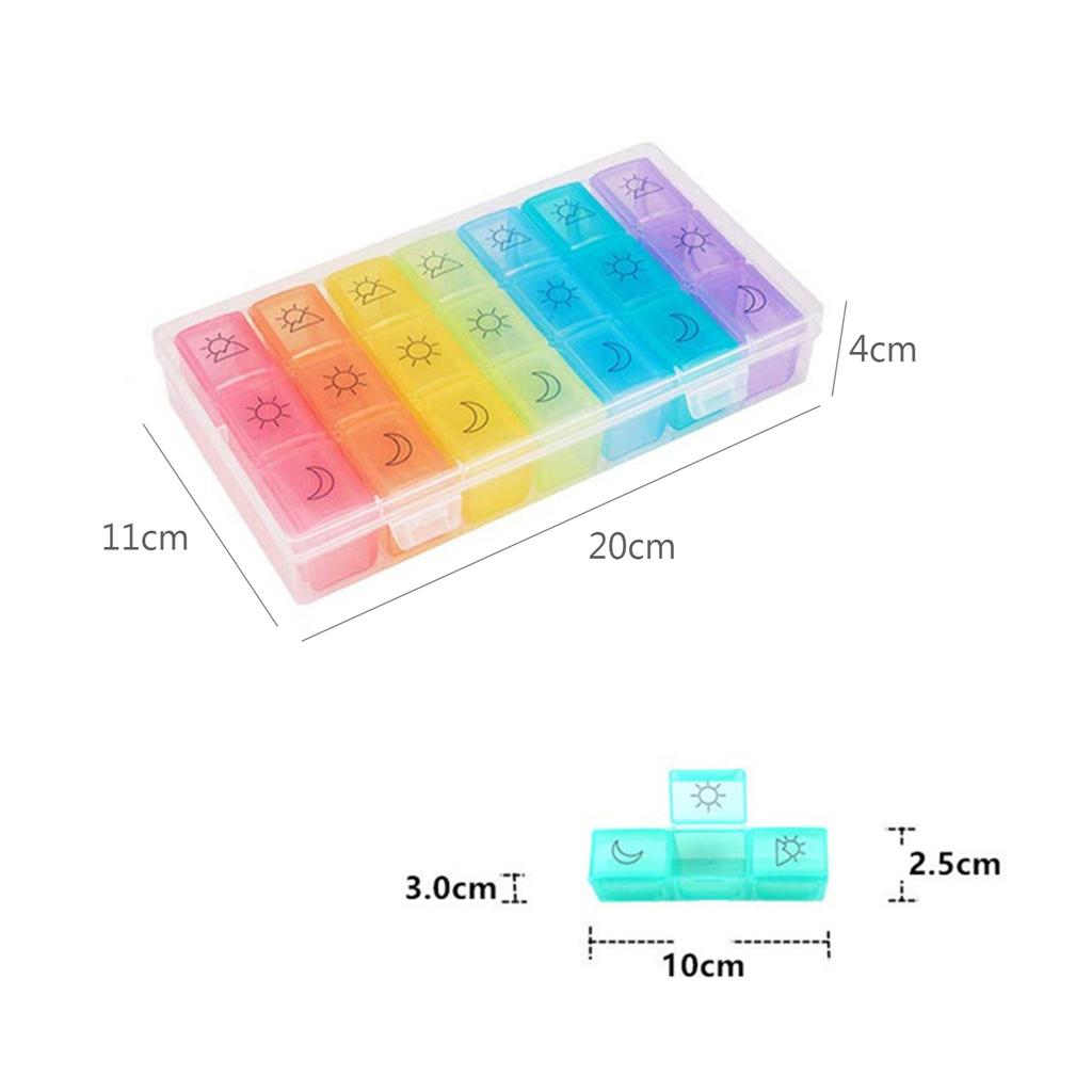 Medicine Case Medicine Box Pill Organizer Pill Box Moisture-Proof Pill Case Medication Reminder