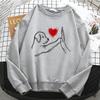 Funny Lovely Dog Print Women Hoodies Kawaii Animals Fleece Sweatshirt Graphic Crew Neck Pullover Hoody Casual Female Clothes