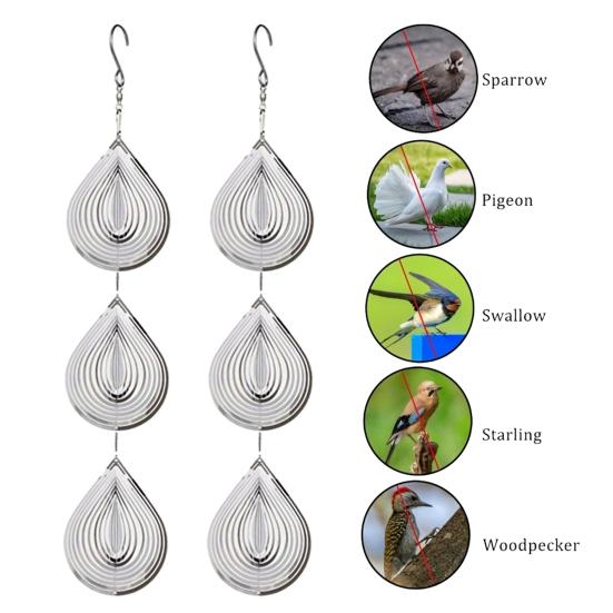 3D Ветряной спиннер Капля воды Декорация для отпугивания птиц Подвесной для улицы Сада Двора Фермы