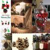 9Pcs/set Home Supplies Party Hanging Ball Christmas Tree Ornament Pinecone Pine Nuts