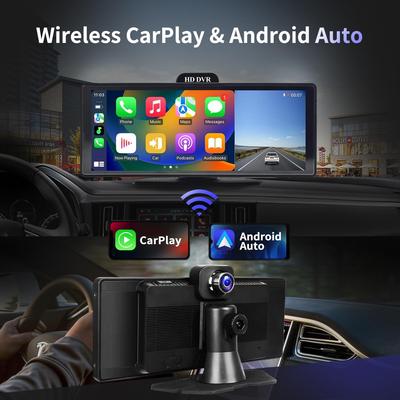 10.26' Экран CarPlay Android Auto с 4K камерой заднего вида, GPS, Bluetooth, голосовым управлением