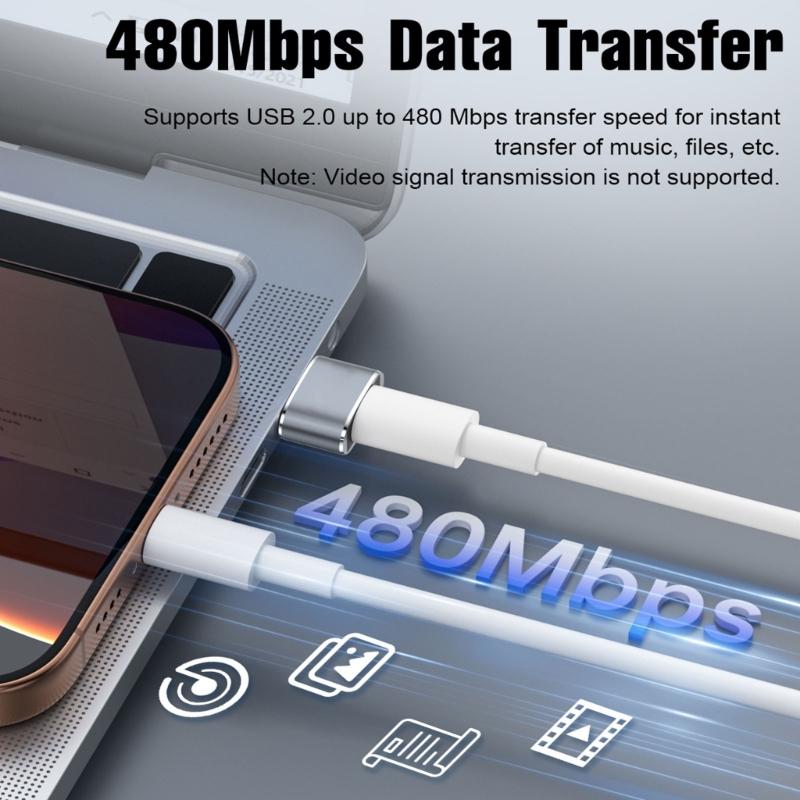 Металлический USB-адаптер на Type C OTG Простая установка Plug and Play Для мобильных устройств и ПК Быстрая передача файлов 480 Мбит/с
