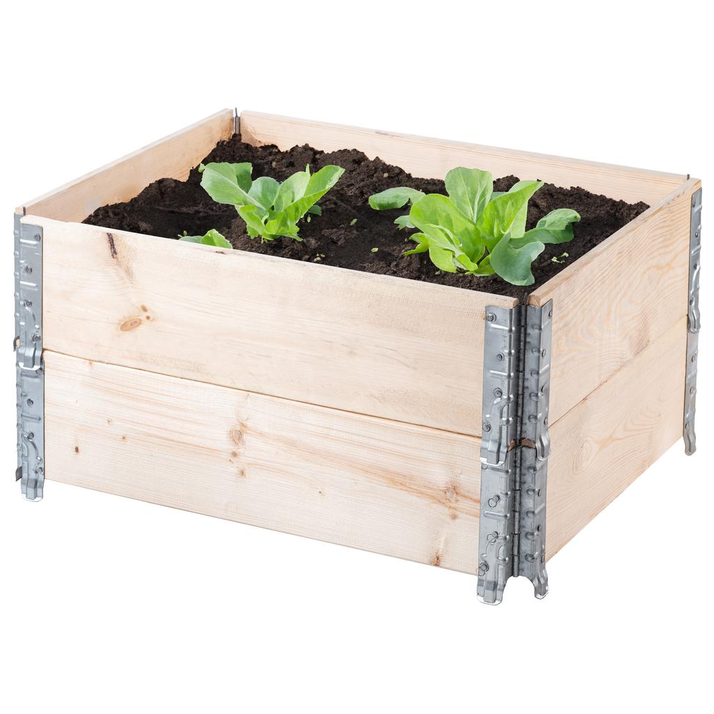 KADAX Nadstawka Paletowa Drewniana 60x80cm Pojemnik Na Paletę Grządka Pakiet 2szt