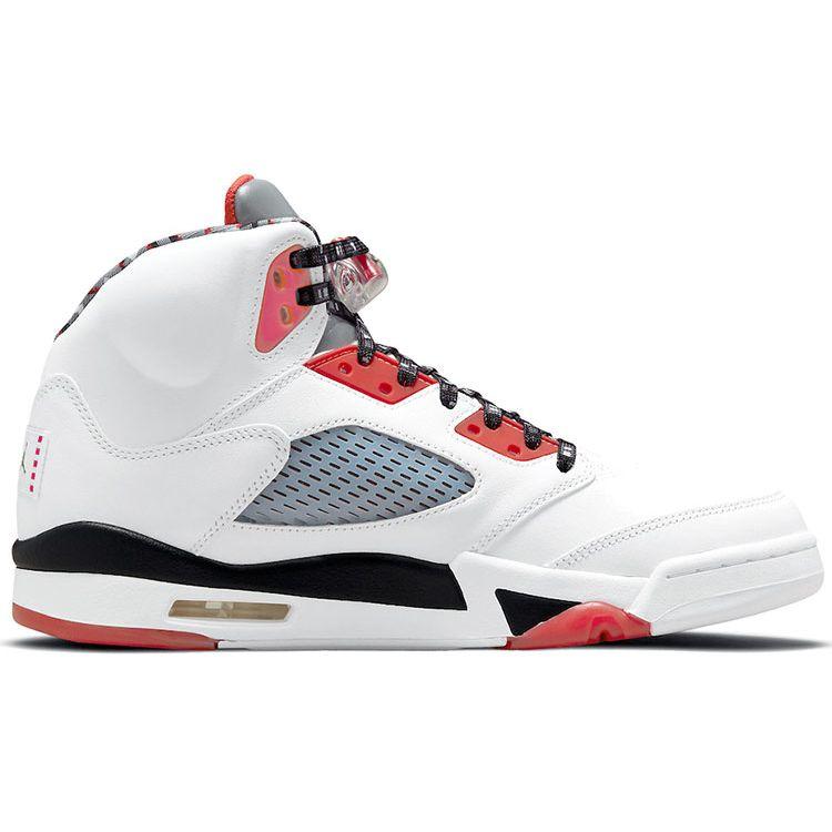 Air Jordan 5 Retro Quai 54 2021 Мужские кроссовки Белый Университет-Красный Черный DJ7903-106