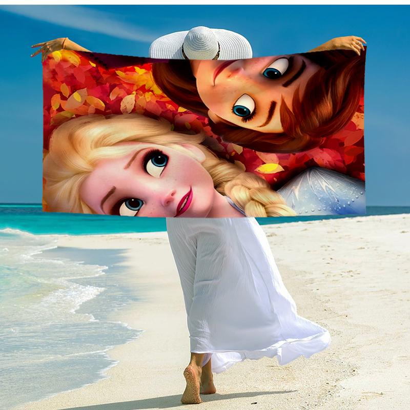 Ultra-Soft Beach Towel with Elsa Theme,Ideal for Pool - Camping, Diving - Perfect Travel Essential, Vibrant Beach Towel.