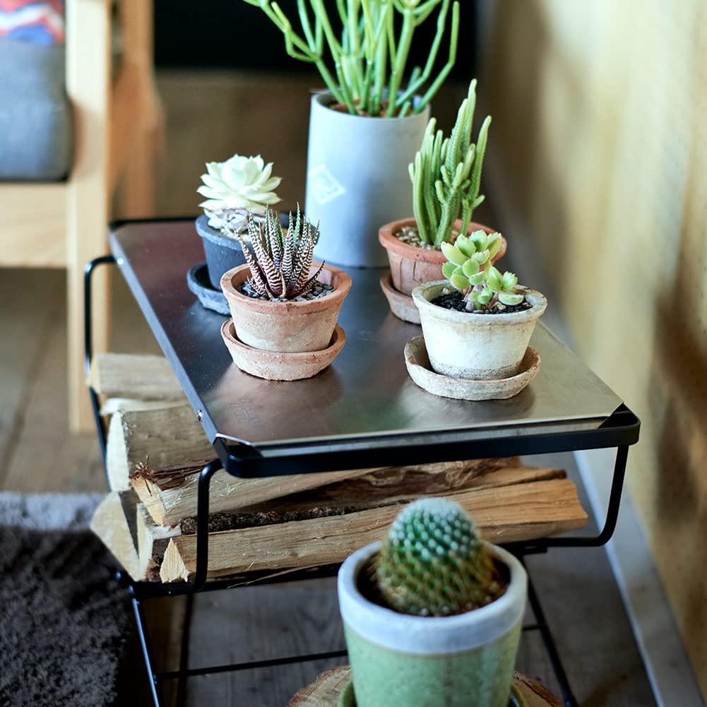 Стол для костра, каминный столик из нержавеющей стали, серебристый FRT-5031ST