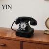 Photography Prop Vintage Phone Old Telephone Ornaments, Mini Retro Desk Phone, Classic Durable Resin Model Landline Decorative Nostalgic Home