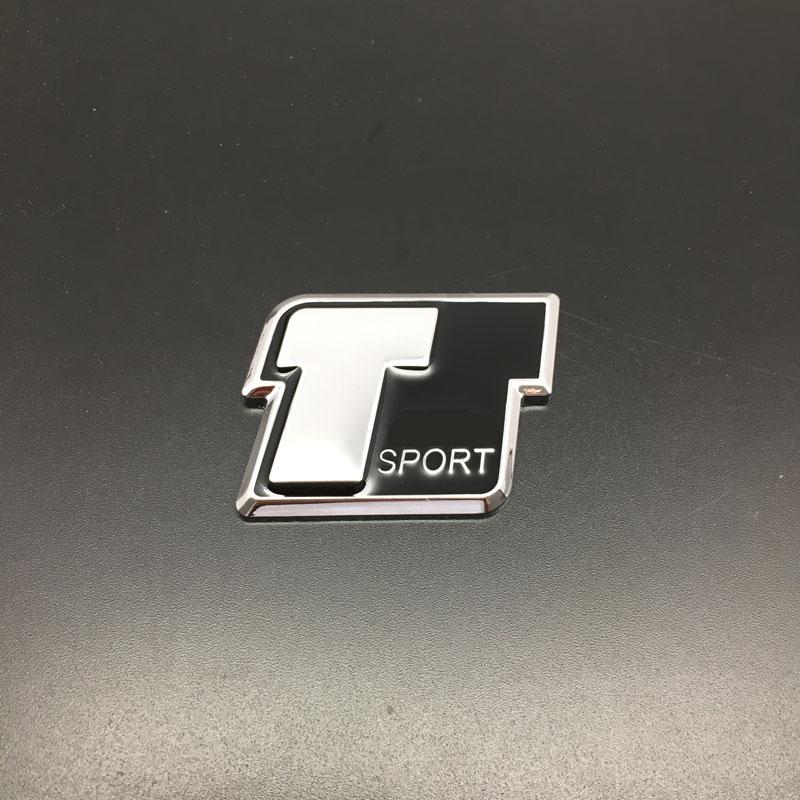 Car Styling T Sport Stickers Emblem Badge Rear Trunk Decals for Toyota Camry RAV4 Corolla Prado Tundra Highlander Hiace Venza KQ1