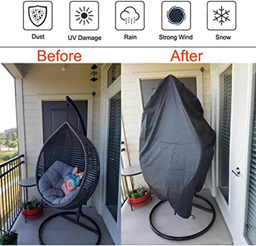 Ротанговая яичная скорлупа, качели, пылезащитный чехол, защита от пыли, водонепроницаемый 210D, защита от ультрафиолета, садовый патио, мебельный чехол, чехол