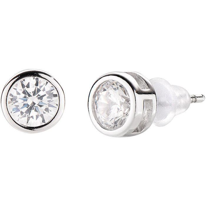 Boucles d'oreilles - AMEN - ELPT50BB - Argent 925 - Diamant - Design moderne