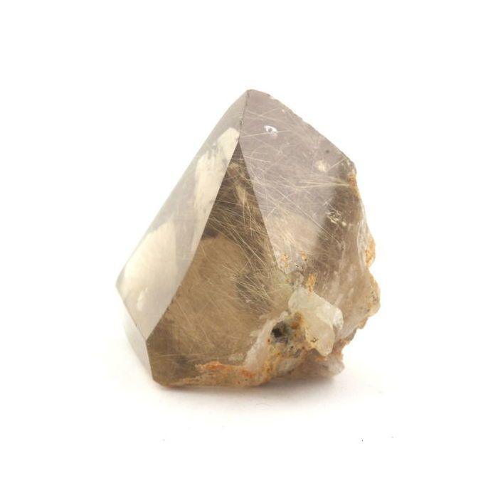 Pierres et Minéraux. Quartz fumé + Rutile. 179.85 ct. Remédios, Novo Horizonte, Bahia, Brésil.