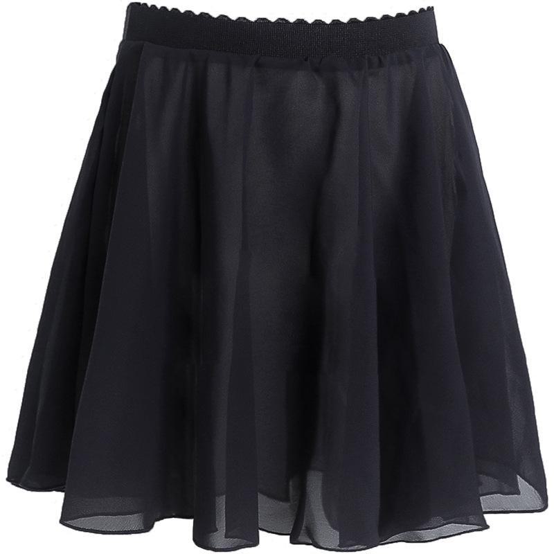 Детская балетная юбка из шифона - полудлинная, цельная, с фартуком на шнуровке