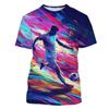 New Fashion Sports Cool Men's 3D Printed T-Shirt Street Casual and Comfortable Round Neck Top Football Patterns Kids T Shirt