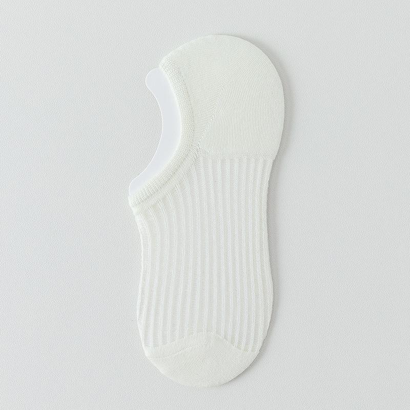 Женские летние тонкие дышащие сетчатые силиконовые нескользящие невидимые носки-лодочки с низким верхом и мелким вырезом